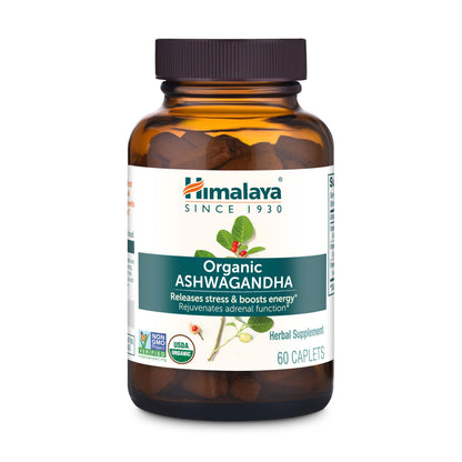 Himalaya Organic Ashwagandha Root, 2 Month Supply - Herbal Adrenal Support Supplements for Stress Relief and Energy Support - USDA Organic, Non-GMO, Vegan
