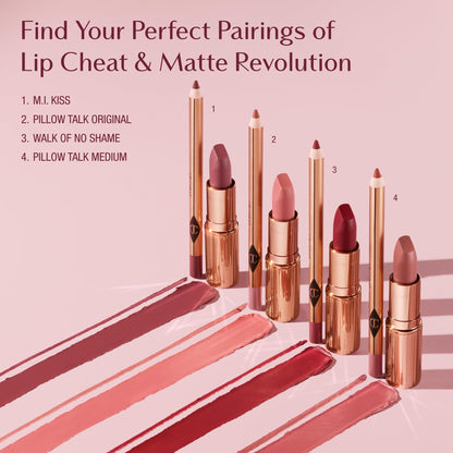Charlotte Tilbury Lip Cheat Lip Liner Pencil - Creamy Fuller-Looking Lip Pencil with Jojoba Oil & Hyaluronic Acid - Waterproof, Smudge-Proof