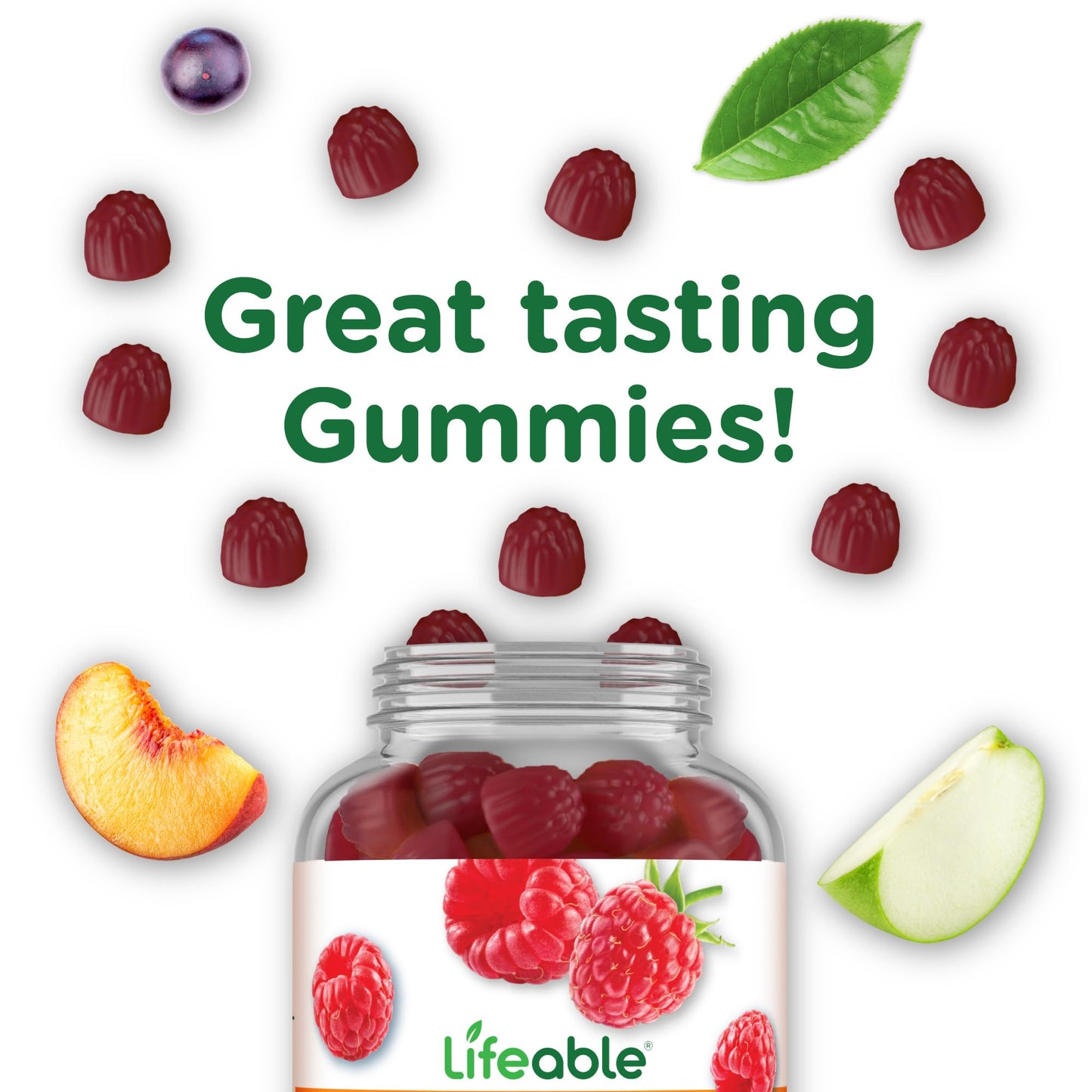 Lifeable Collagen Peptides Gummies | 100mg with Vitamin C | Great Tasting Collagen Supplements | Vegetarian Hair Skin and Nails Gummies | Collagen Gummies for Adults, Men, Women | 90 Gummies Lifeable buy supplements Au