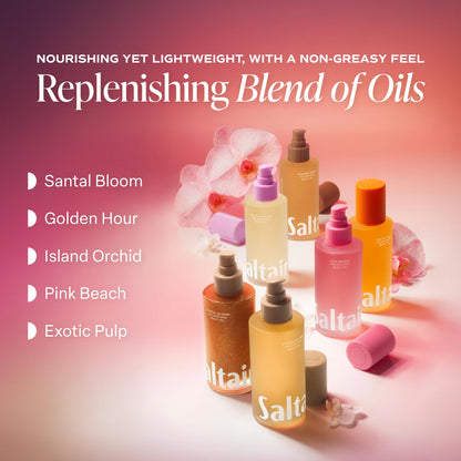 Saltair Body Oil - Luxurious Santal Bloom After Shower and Bath Oil for Women and Men. Botanical, Non-Greasy