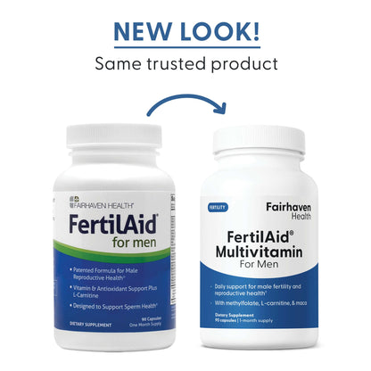 Fairhaven Health FertilAid for Men | Male Fertility Supplement for Count and Motility | Pre-Conception Support with L-Carnitine, CoQ10, Maca and Zinc | 90 Capsules | 3 Month Supply Fairhaven HealthBuy Supplements Australia