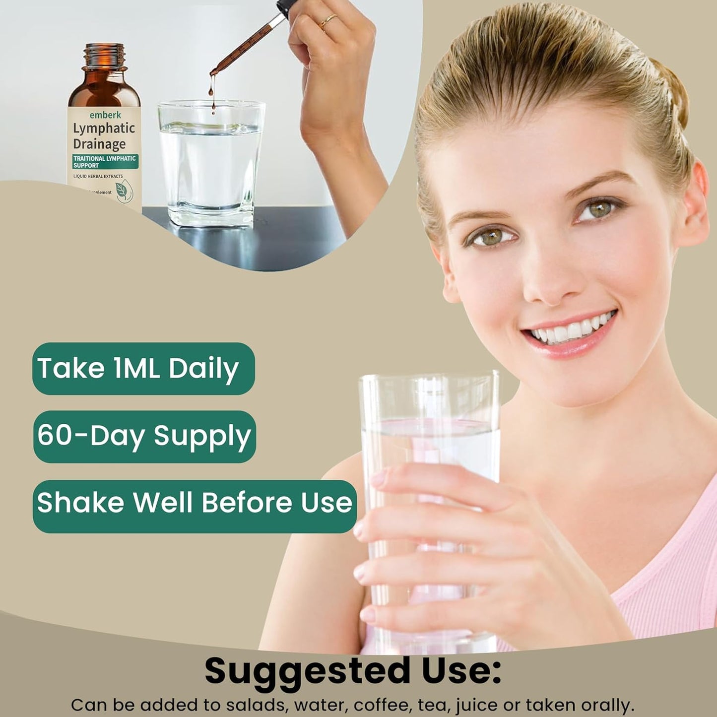 Lymphatic Drainage Drops, 2000mg Herbal Blend with Elderberry & Echinacea Dandelion，– Supports Lymphatic Drainage, Immune System & Detox 2 fl oz (1pcs) Generic buy supplements Au