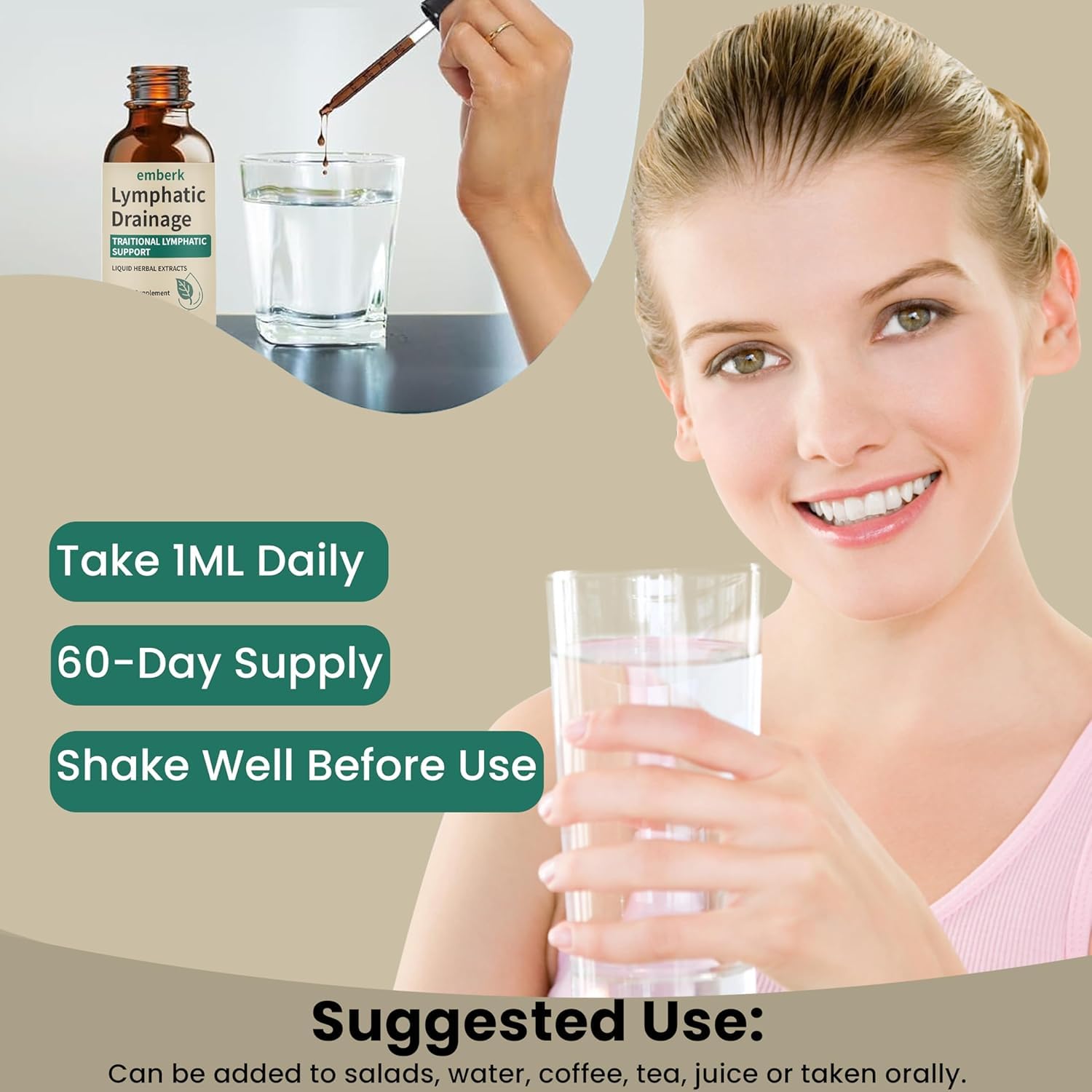 Lymphatic Drainage Drops, 2000mg Herbal Blend with Elderberry & Echinacea Dandelion，– Supports Lymphatic Drainage, Immune System & Detox 2 fl oz (1pcs) Generic buy supplements Au