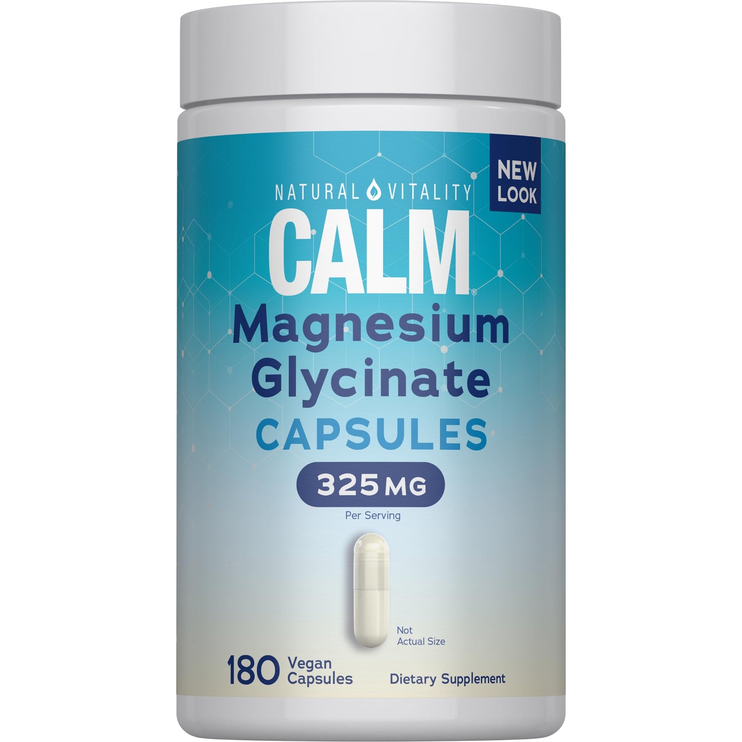 Natural Vitality Calm, Magnesium Glycinate Supports Bone, Muscle, Heart, & Nerve Health, Non-GMO, Vegan, Gluten Free 180ct Natural VitalityBuy Supplements Australia