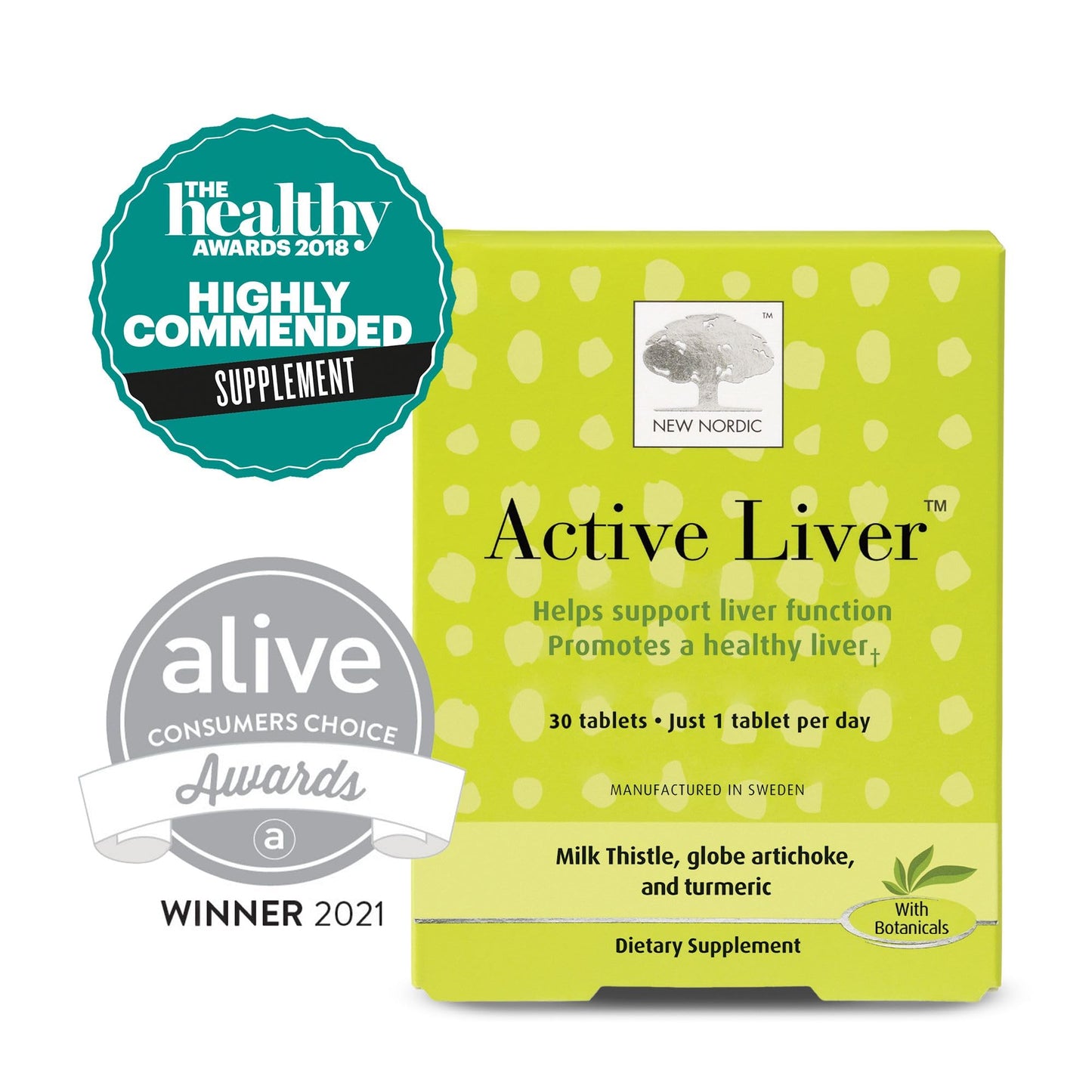 NEW NORDIC Active Liver 30-Day Supply, Daily Liver Supplement, Milk Thistle, Artichoke & Turmeric, 30 Tablets (Pack of 1) NEW NORDICBuy Supplements Australia