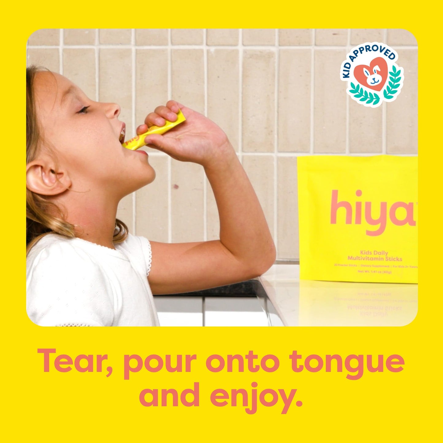 Hiya Kids Multivitamin – 15+ Essential Vitamins & Minerals with Fruits & Veggies for Ages 2+, Supports Growth, Development & Immune