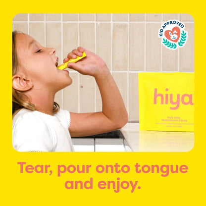 Hiya Kids Multivitamin – 15+ Essential Vitamins & Minerals with Fruits & Veggies for Ages 2+, Supports Growth, Development & Immune