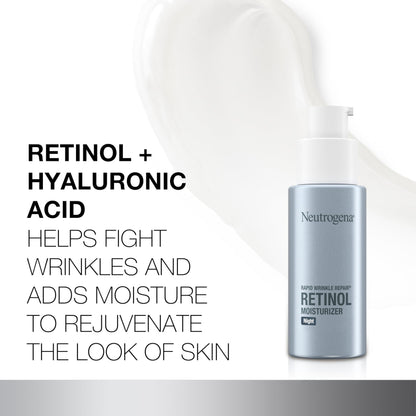 Neutrogena Retinol Face Moisturizer Cream, Rapid Wrinkle Repair, Anti-Wrinkle Night Moisturizer, Anti-Wrinkle Face & Neck Cream