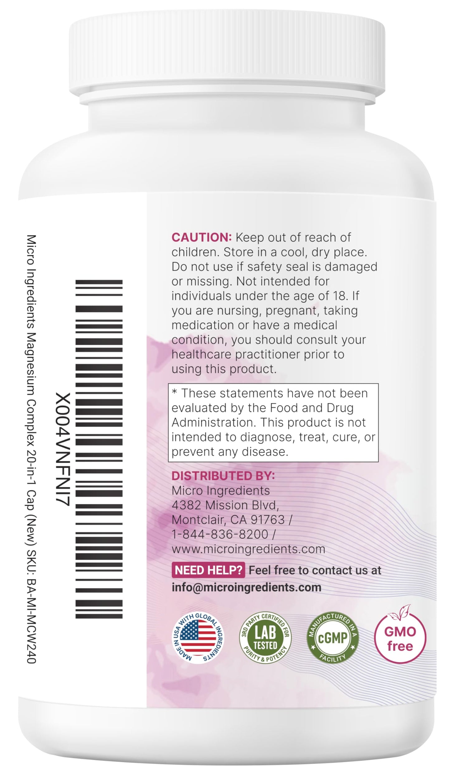 Magnesium Complex for Women, 240 Vegetarian Capsules | 20-in-1 Formula - Magnesium Blend with Vitamin D3, K2, Ashwagandha & More | Filler Free, Non-GMO Micro Ingredients buy supplements Au