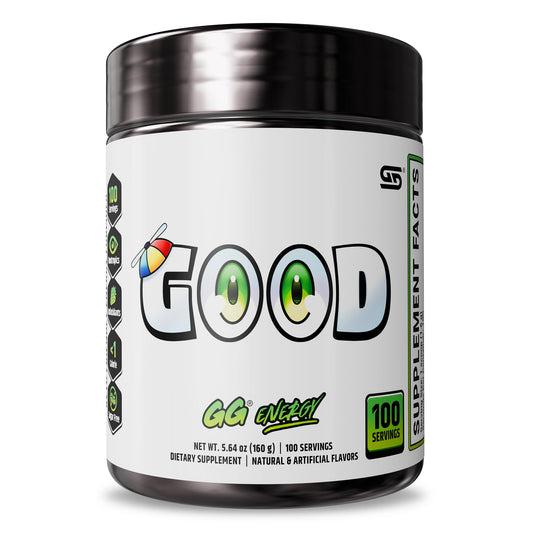 Gamer Supps GG Energy - Good by SMii7Y (100 Servings) - Keto Friendly Gaming Energy and Nootropic Blend, Sugar Free + Organic Caffeine + Vitamins + Immune Support, Powder Drink Gamer SuppsBuy Supplements Australia