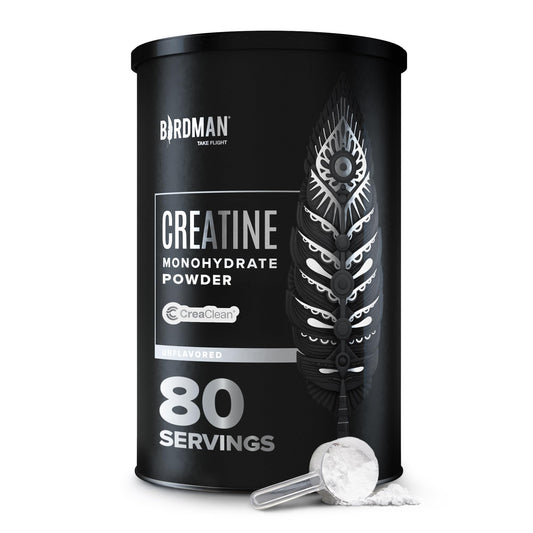 BIRDMAN Micronized Creatine Monohydrate Powder, Muscle Recovery, Caffeine Free, Creatine Pre Workout, Vegan, Post Workout, Gluten Free, Sugar Free