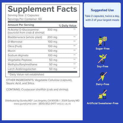 Gundry MD® Lectin Shield, Gut Health and Digestion Supplement, Helps Block Potentially Harmful Lectins, Supports Digestive Comfort, and Intestinal Health, 30 Day Supply Gundry MDBuy Supplements Australia