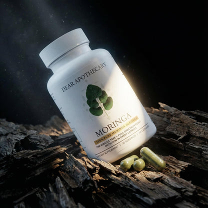 Moringa Oleifera Capsules 800mg - Pure Leaf Powder Superfood with Antioxidants Vitamins Minerals Amino Acids - Energy Immune Support Green Supplement for Men Women