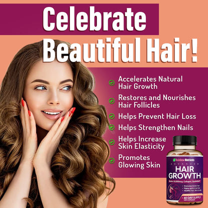 Hair Growth Vitamins for Women | Biotin 10,000mcg, Collagen, Patented OptiMSM®, goMCT