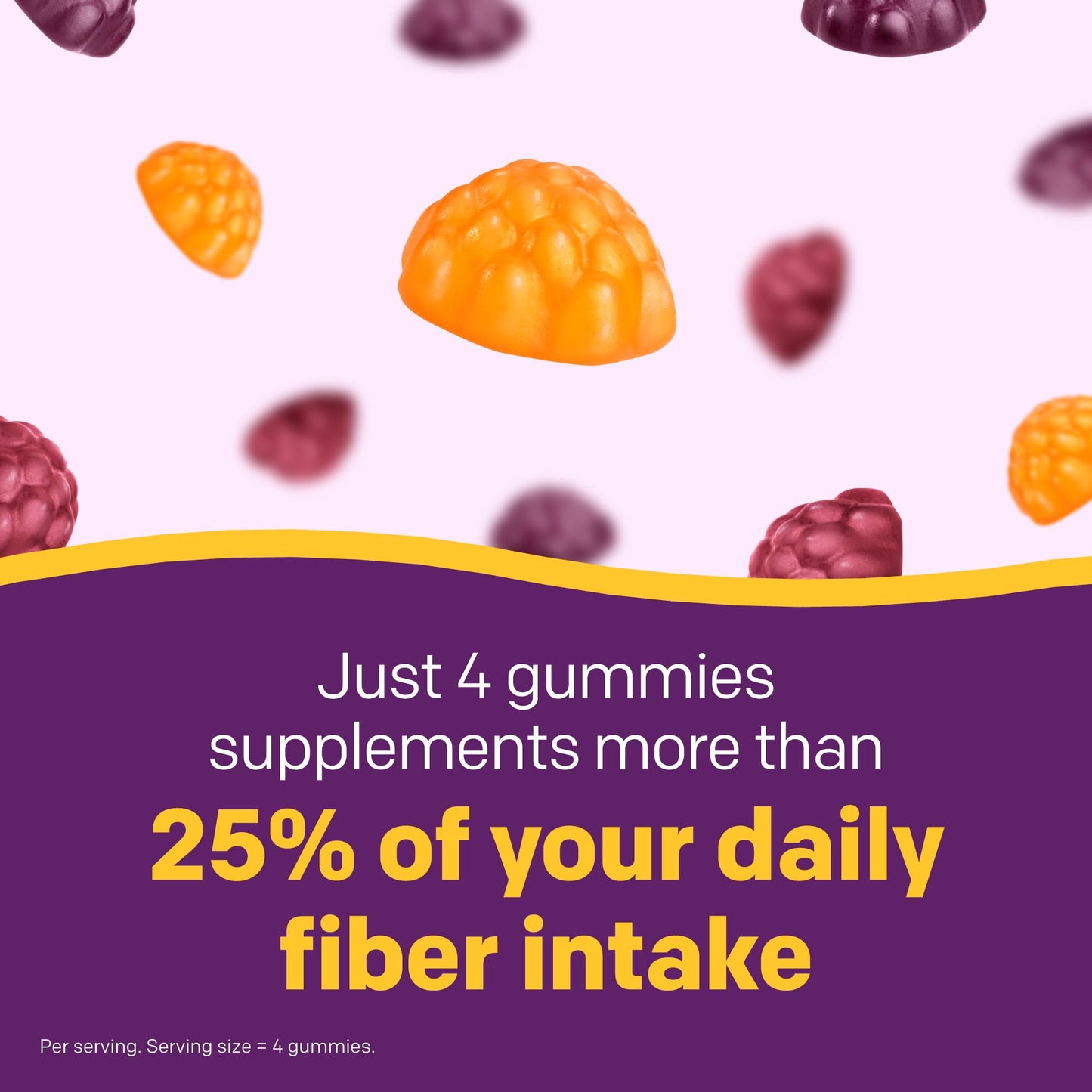 MiraFIBER Gummies from The Makers of MiraLAX, 8g of Daily Fiber Per Serving, Metabolism Support with B Vitamins, Gut Health for Men & Women