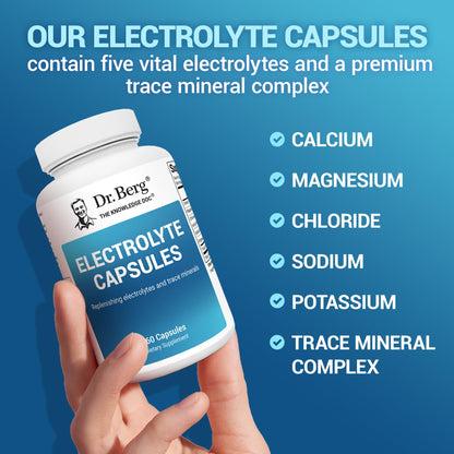 Dr. Berg Electrolyte Capsules - Electrolyte Supplements for Supporting Energy, Endurance, and Hydration - Sugar Free, No Maltodextrin, Keto Friendly - 160 Caps Dr. Berg NutritionalsBuy Supplements Australia