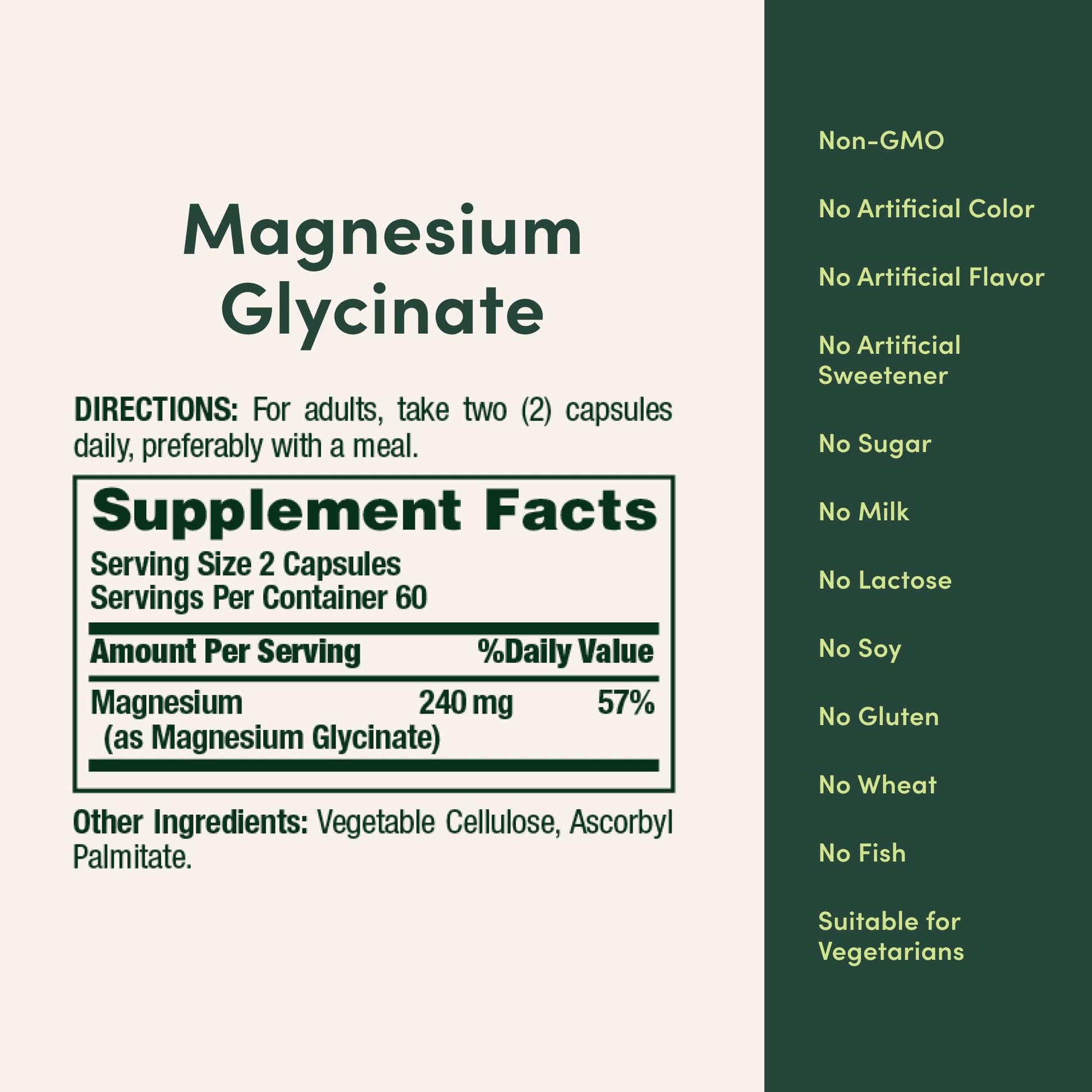 Nature’s Bounty High Absorption Magnesium Glycinate 240 mg for Supporting Muscle Relaxation and Bone, Heart & Nerve Health – Non-GMO, Gluten-Free, Vegetarian, 120 Count/60 Servings Nature's BountyBuy Supplements Australia