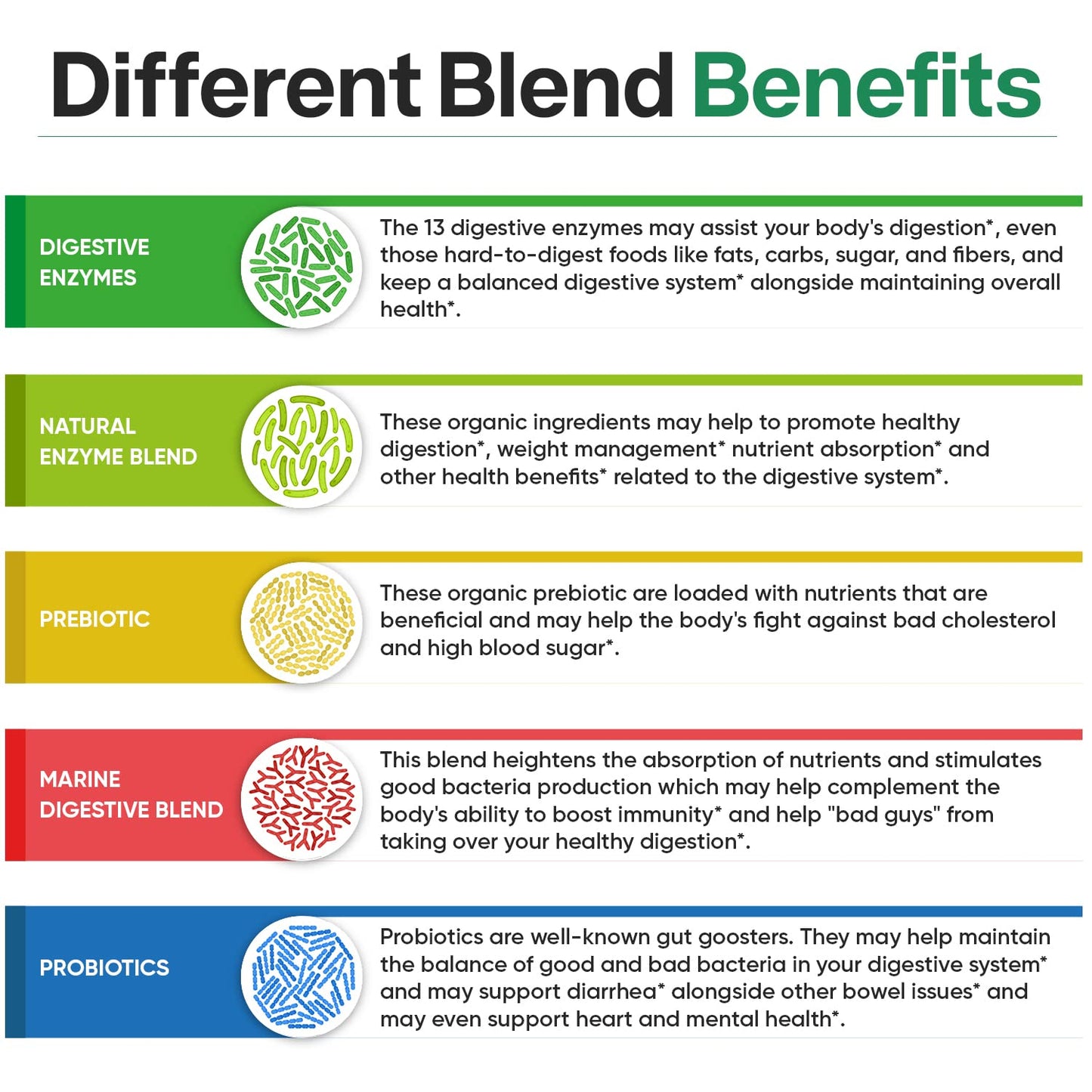 Wholesome Wellness Digestive Enzymes 1000MG Plus Prebiotics & Probiotics Supplement, 180 Capsules, Organic Plant-Based Vegan Formula for Digestion