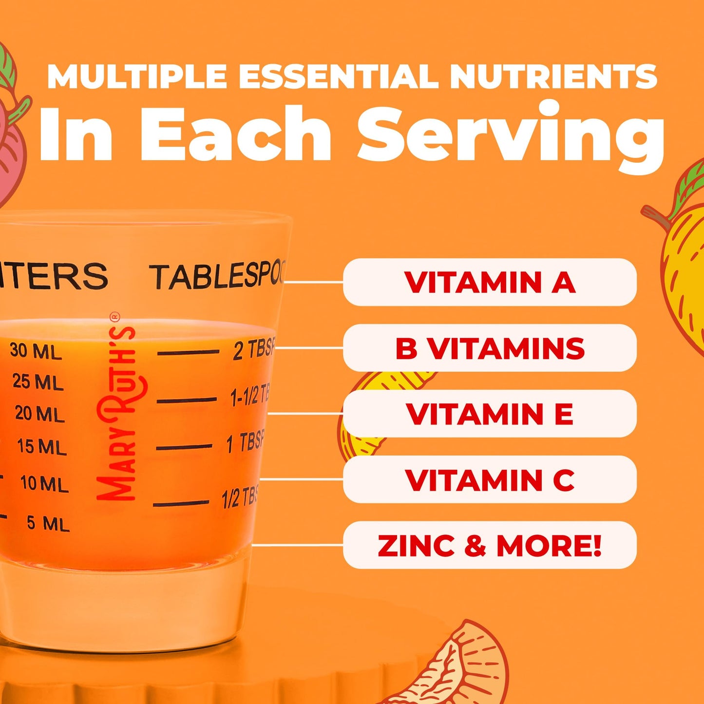 MARYRUTH'S Liquid Multivitamin+Hair Growth | Biotin 10000mcg | Lustriva Hair Growth Supplement | Clinically Tested in Women for Thicker Hair&Facial Wrinkle