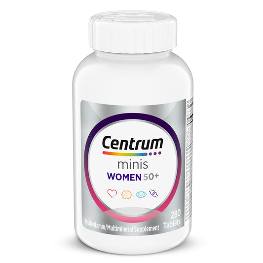Centrum Minis Silver Women's Multivitamin for Women 50 Plus, Multimineral Supplement with Vitamin D3, B Vitamins, Non-GMO Ingredients