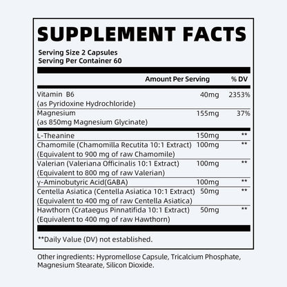 iMATCHME Magnesium Glycinate 850mg Capsules with L-Theanine, Chamomile & GABA for Sleep, Calmness, Muscle, Bone Health & Immune Support, Magnesium for Women and Men, Vegan, High-Absorption, 120 Count iMATCHMEBuy Supplements Australia