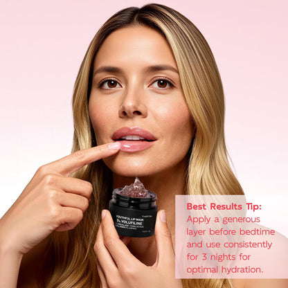YouthVibe Lip Mask Overnight Moisturizing - Nourish & Hydrate, Antioxidants, 5% Volufiline, Vitamin E, Shea Butter, PDRN & Collagen Sleeping Lip Treatment for Dry, Chapped Lips YouthVibeBuy Supplements Australia