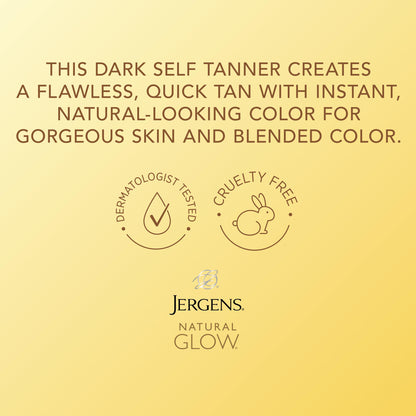 Jergens Natural Glow Instant Sun Body Mousse, Self Tanner for Light Bronze Tan, Sunless Tanning Body Bronzer
