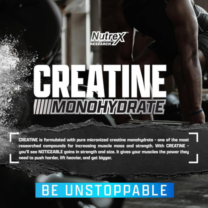 Nutrex Research Ultra Pure Creatine Monohydrate Powder Unflavored | 5G Micronized Creatine Powder for Muscle Gain, Strength, Endurance and Recovery, 80 Servings Nutrex Research buy supplements Au