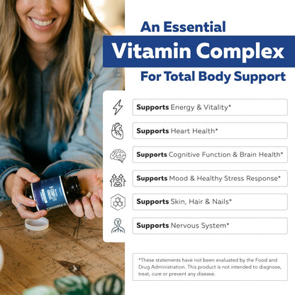 BioActive Vitamin B Complex - Blood Stream Ready, Methylated B Complex - Featuring Methylfolate, 3 BioActive Forms of B12, BenfoPure® B1 & Pantesin