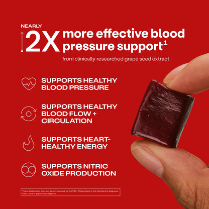 Humann SuperBeets Heart Chews, Beet Root Powder Support Energy Supplement, Nitric Oxide and Blood Pressure Support, Grape Seed Extract & Non-GMO, Heart Health, Pomegranate Berry Flavor, 60 Count Humann buy supplements Au