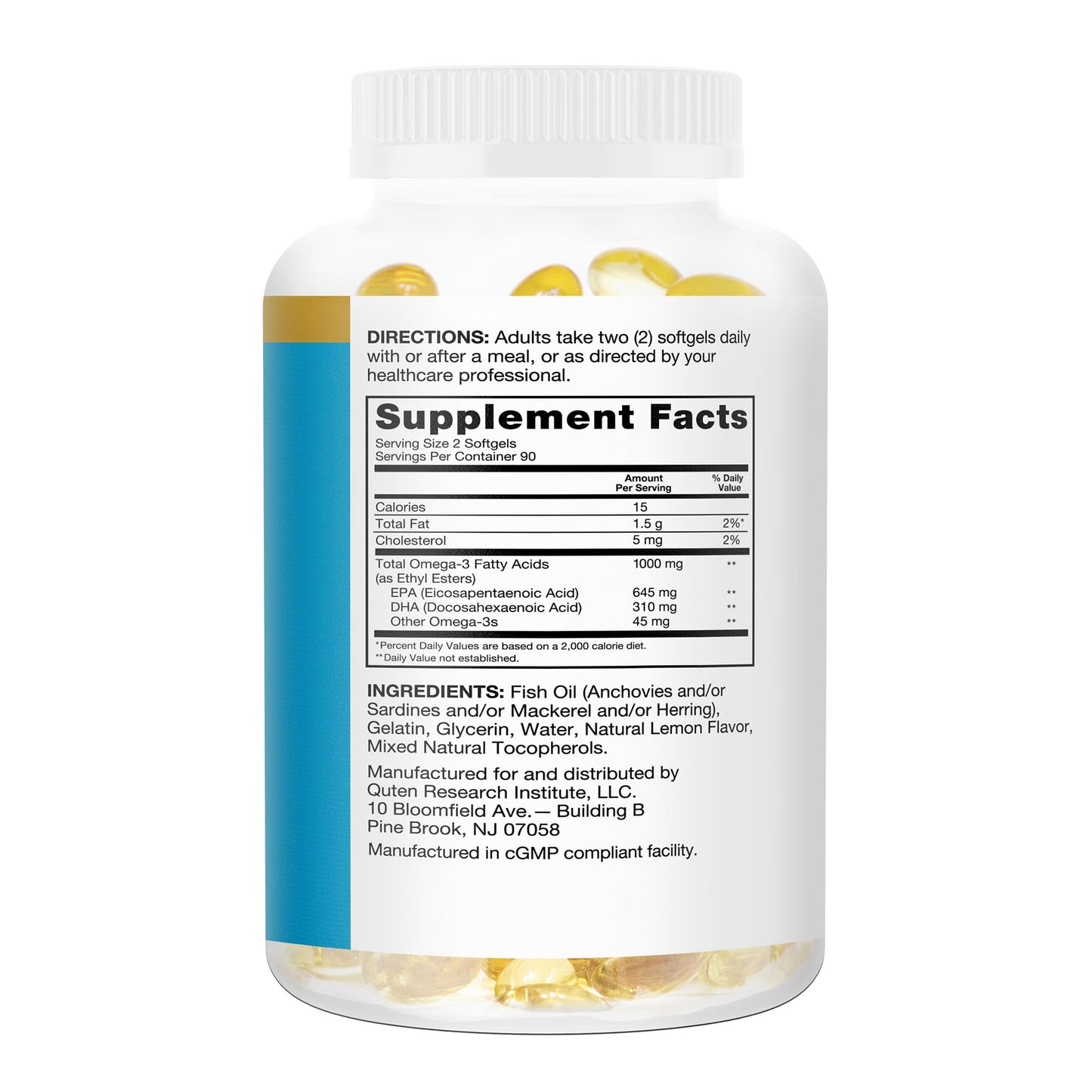 Qunol Fish Oil Omega 3 Mini Softgels, 1000mg Omega 3 EPA + DHA, Ultra Pure Supplements, Heart Health Support, Lemon Flavor, Easy to Swallow Minis, 3 Month Supply, 180 Count QunolBuy Supplements Australia
