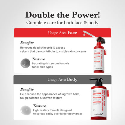 medicube Peel Shot with Hypochlorous Acid | Gentle Exfoliating Serum for Dead Skin Cells & Pores, Blackheads & Excess Sebum Control