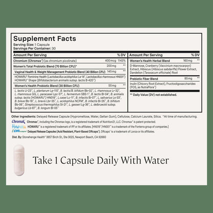 Stonehenge Health Biotics for Women Probiotic 70 Billion CFU, 24 Strains + Prebiotic Fiber, Weight Management, Focus & Mood, Digestive, Vaginal & Immune Support, Non-GMO, 30 Delayed-Release Veg Caps Stonehenge Health buy supplements Au