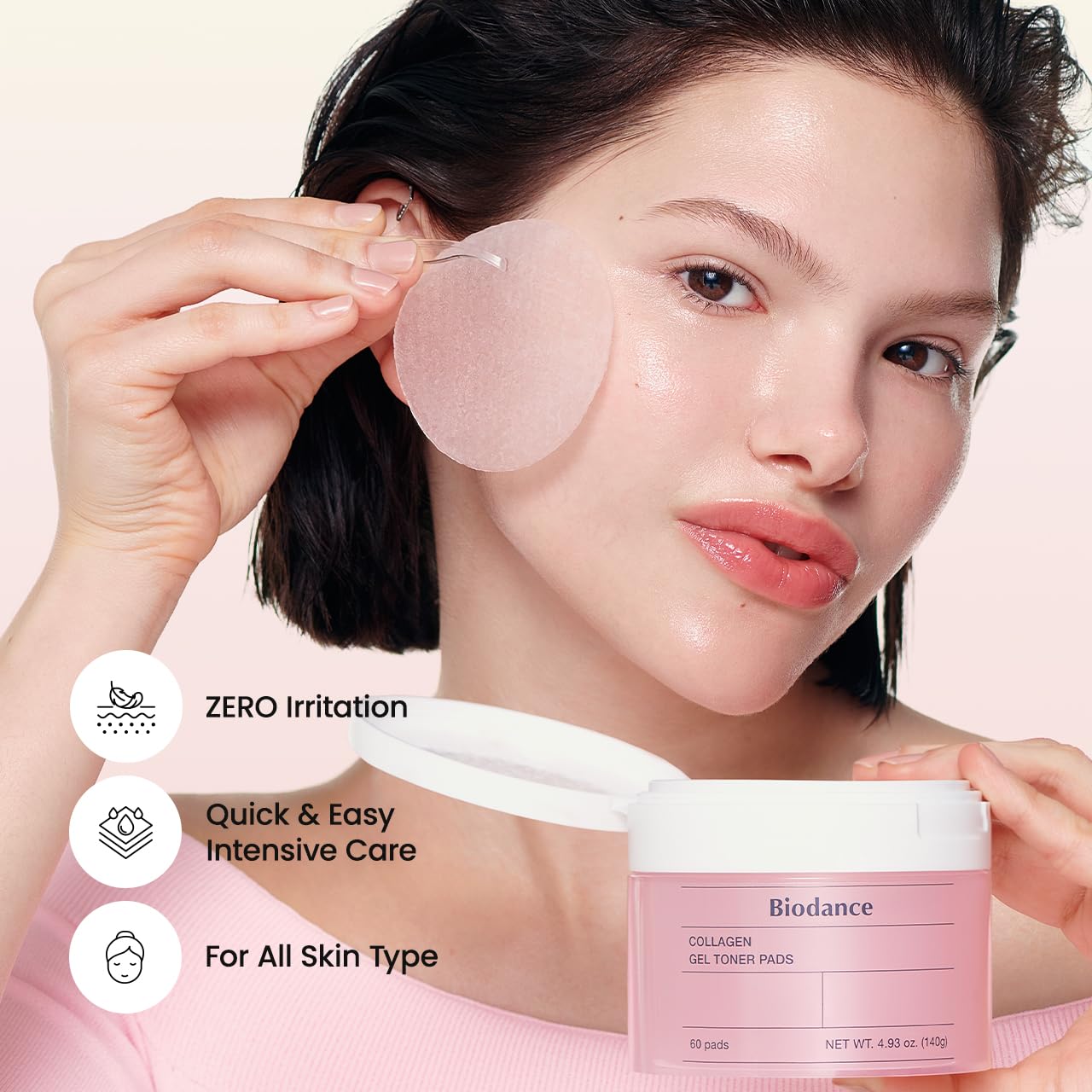 Biodance Collagen Gel Toner Pads, Pore Minimizer for Face, Improving Elasticity, Plumping Toner Pads for Sensitive Skin