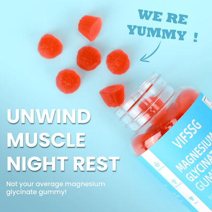 Magnesium Glycinate Gummies 400mg, Sugar Free Gummies with Magnesium L-Threonate 200mg - Magnesium Supplement Chewable Gummies for Women & Men Vegan, Organic Gummies 60 Count VIFSSGBuy Supplements Australia
