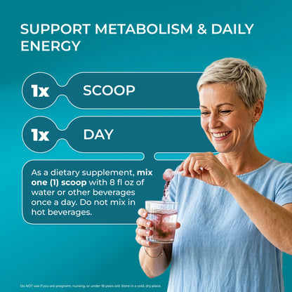 PUREHEALTH RESEARCH Metabolic Reds - Organic Superfood Powder Supplement - Fruit, Veggie, Adaptogenic, Probiotic Blends & More - for Metabolism & Energy Support