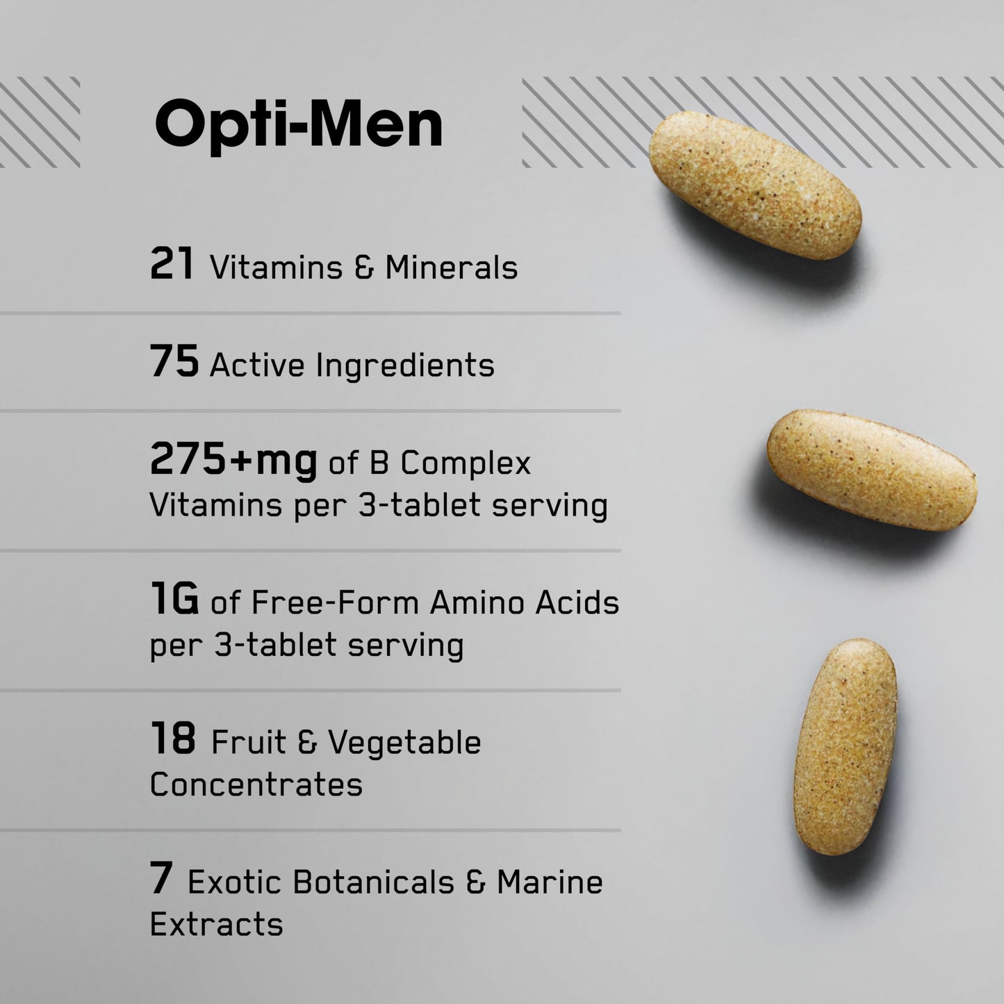 Optimum Nutrition Opti-Men, Vitamin C, Zinc and Vitamin D, E, B12 for Immune Support Mens Daily Multivitamin Supplement, 150 Count (Packaging May Vary) Optimum NutritionBuy Supplements Australia