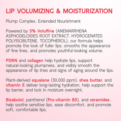 YouthVibe Lip Mask Overnight Moisturizing - Nourish & Hydrate, Antioxidants, 5% Volufiline, Vitamin E, Shea Butter, PDRN & Collagen Sleeping Lip Treatment for Dry, Chapped Lips YouthVibeBuy Supplements Australia