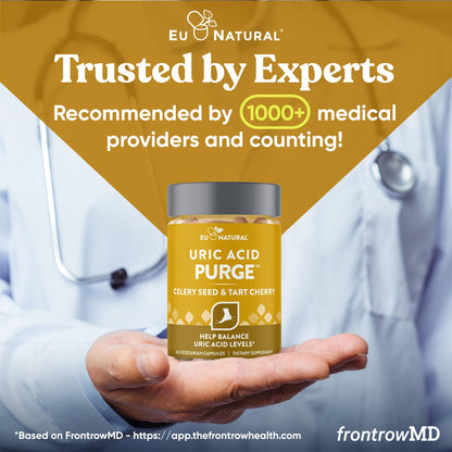 Eu Natural Purge Uric Acid Flush - Eat & Drink What You Want - Uric Acid Support for Joints & Mobility with Celery Seed