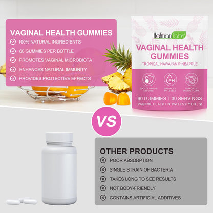 MXCZBSM Vaginal Probiotics Gummies for Women, PH Balance for Women, Hawaiian Pineapple Gummies for PH Health, Improve Immune, Women's Vaginal Health Supplement, 60 Gummies