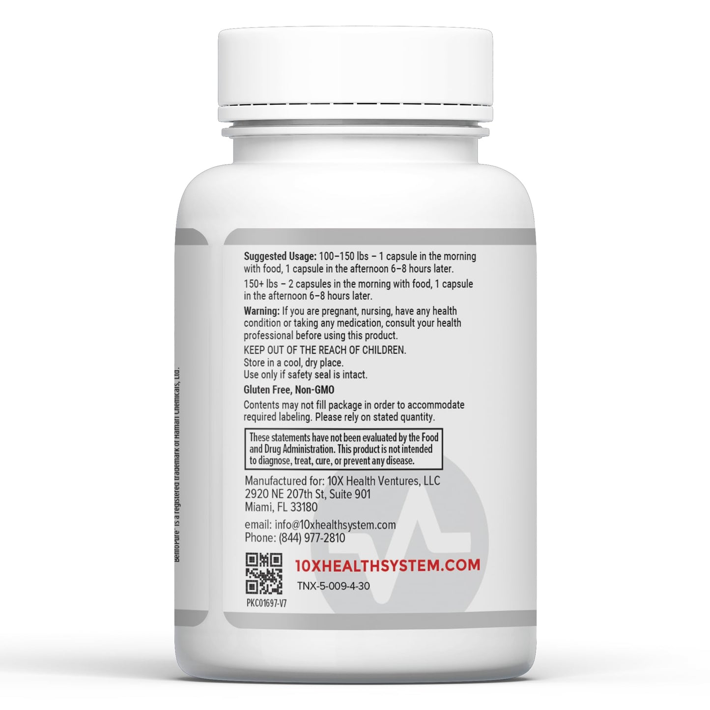 10X Health Optimize Methylated Multivitamin for Men - 90 Capsules, 34 in 1 Formula with 800 mcg of Vitamin B12, 5-MTHF, NAC