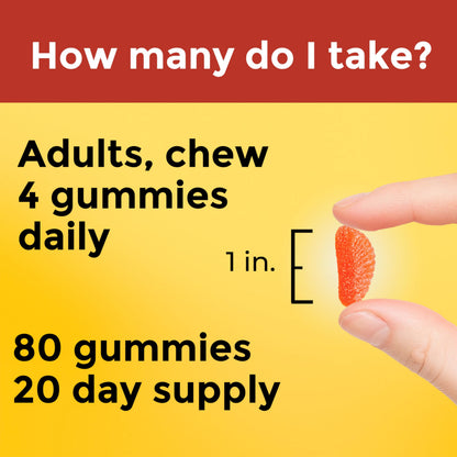 Nature Made Maximum Strength Dosage Vitamin C 1000mg per Serving, Immune Support Vitamin C Gummies for Adults, 80 Gummies, 20 Day Supply