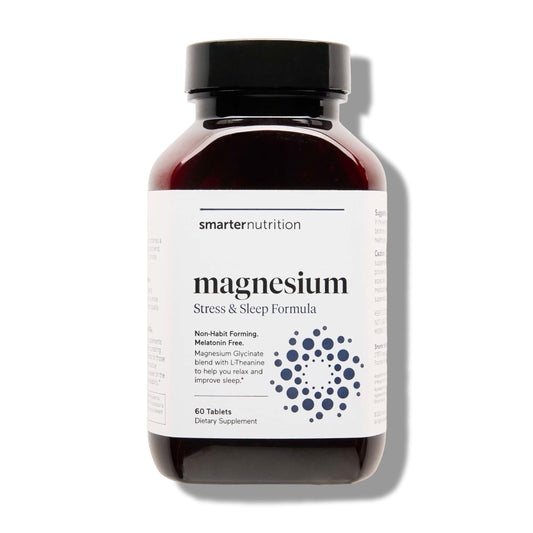 Smarter Nutrition Magnesium Complex - Chelated Magnesium Glycinate with Citrate, Malate and L-Theanine for Sleep, Muscle Relaxation and Stress Support - Non-GMO - 60 Tablets[30DaySupply] SMARTERNUTRITIONBuy Supplements Australia