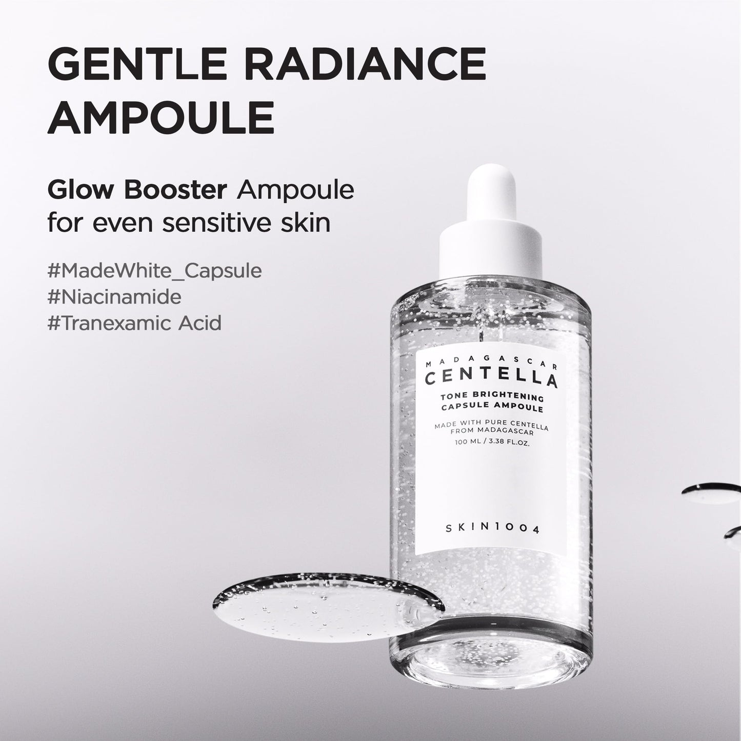 SKIN1004 Tone Balancing Capsule Ampoule, Niacinamide & Centella Serum for Face, Korean Hydrating Facial Serum for Unevne Skin Tone