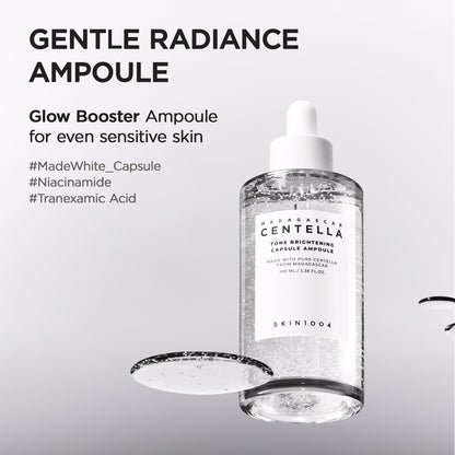 SKIN1004 Tone Balancing Capsule Ampoule, Niacinamide & Centella Serum for Face, Korean Hydrating Facial Serum for Unevne Skin Tone