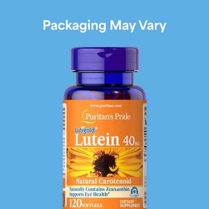 Puritan's Pride Premium Lutigold™ Lutein Carotenoid 40mg with Zeaxanthin for Men and Women, Dietary Supplement for Eye Health Support