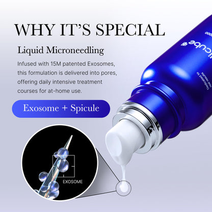 medicube Exosome Shot Zero 7,500 PPM Spicule Facial Serum | Liquid Skin Booster Serum | Exosome, AHA+BHA+PHA | Pore Care, Dead Skin Cells,