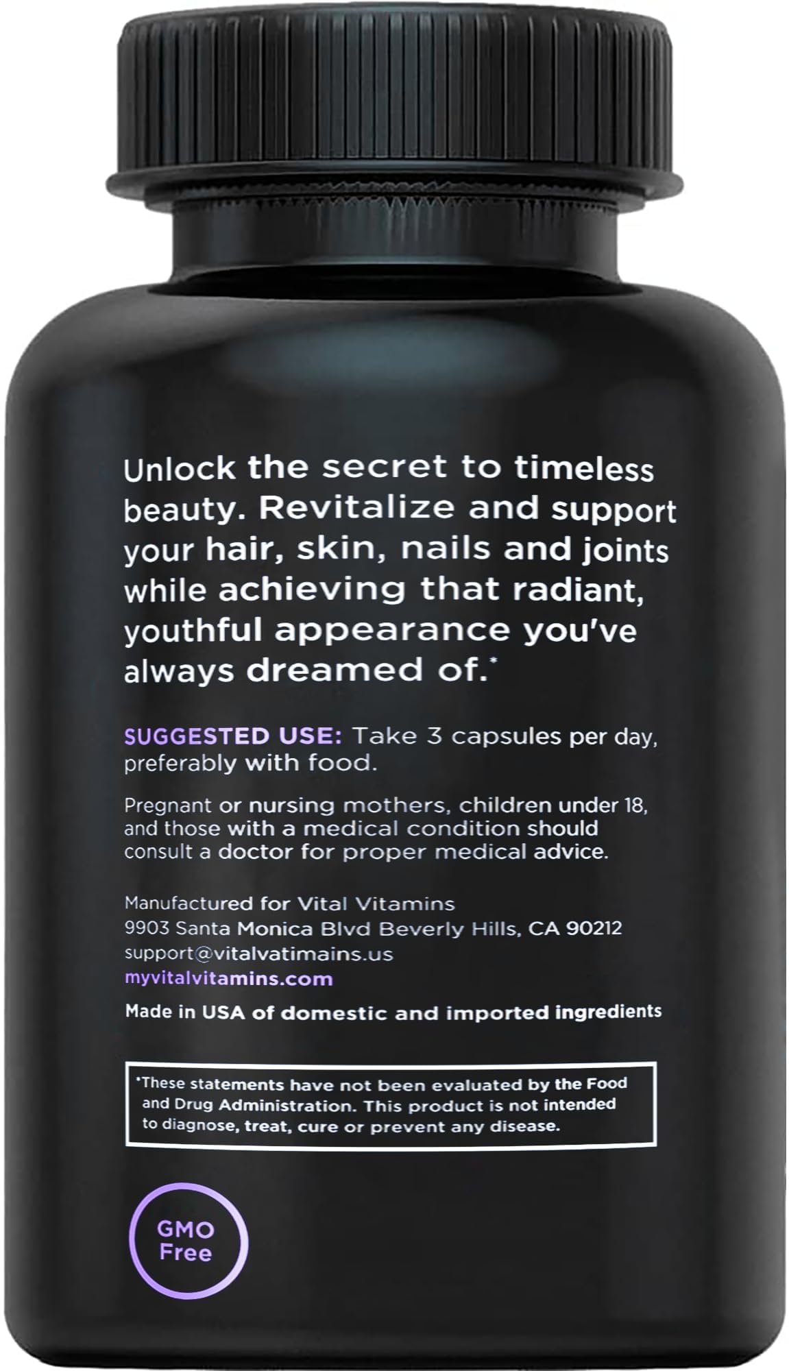 Vital Vitamins Multi Collagen Complex Plus - with Biotin, Hyaluronic Acid, Vitamin C - Type I, II, III, V, X - for Women & Men - Hair, Skin, Nails Beauty Complex - 150 Capsules Vital Vitamins buy supplements Au