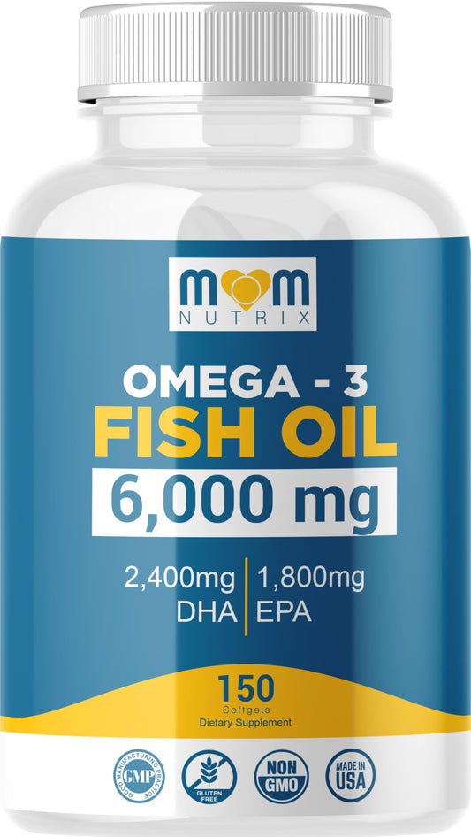 Omega 3 Fish Oil with Maximum EPA DHA - Supports Brain, Liver, Heart & Immunity - Made in The USA - 150 Softgels MOM NUTRIXBuy Supplements Australia
