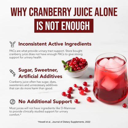 CranEaze®: Cranberry Juice Extract Plus D-Mannose – 36 mg PAC, 100% Soluble PAC - Supports Urinary Tract Health – Most Effective Cranberry Pills for Women, UTI Cranberry Supplement - 60 Capsules Triquetra HealthBuy Supplements Australia